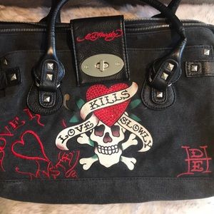 ed hardy love kills slowly purse